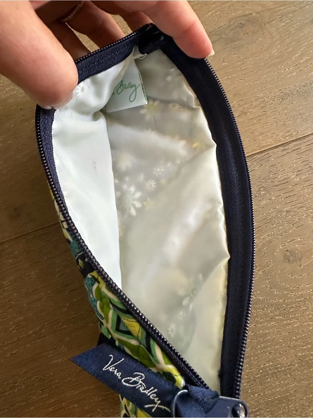 Vera Bradley Limes Up Pencil Pouch Cosmetic Case Retired Print